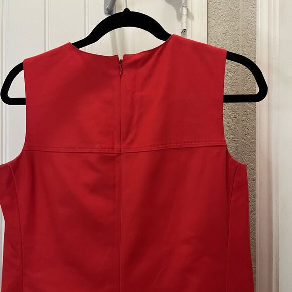 Lauren Ralph Lauren Red Sleeveless Sheath Dress Womens Size 6 Career Business - Picture 7 of 10